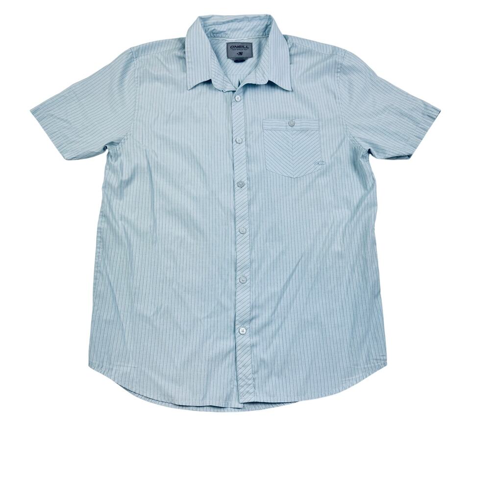 O'Neill Lightweight Cotton Blend Short Sleeve Button Down Shirt Men's Size XL